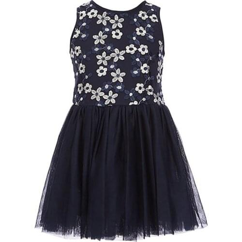 Yatheen Little Girls 2T-8T Dress Embroidery Floral Tutu Dress Kids Dress For Girls