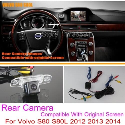 For Volvo S80 S80L 2012 2013 2014 / RCA & Original Screen Compatible / Car Rear View Camera Sets / Back Up Reverse Camera