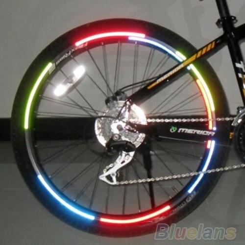 Fluorescent MTB Reflective Bicycle Sticker Bike Wheel Spokes Cycling Wheel Rim Reflective Stickers Decal Cycling Accessories