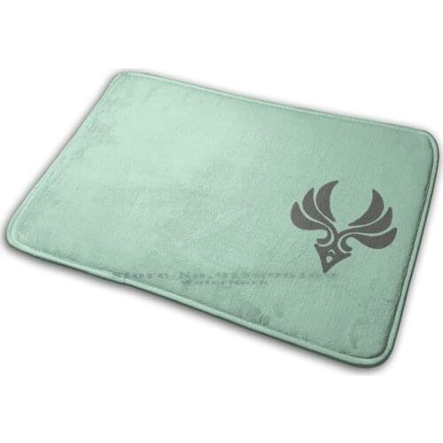 Genshin Impact Anemo Logo Mat Rug Carpet Anti-Slip Bedroom Entrance Door Mat Genshin Impact Anemo Venti Jean Anime Mihoyo Game