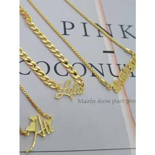 DUOYING Custom Necklace Personalized Choker Necklace Name Necklaces Custom Necklaces Personalized Jewelry Personality Necklace