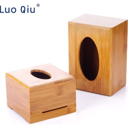 Creative, simple, multi-purpose bamboo tabletop tissue box, paper drawing box, household living room drawing paper box
