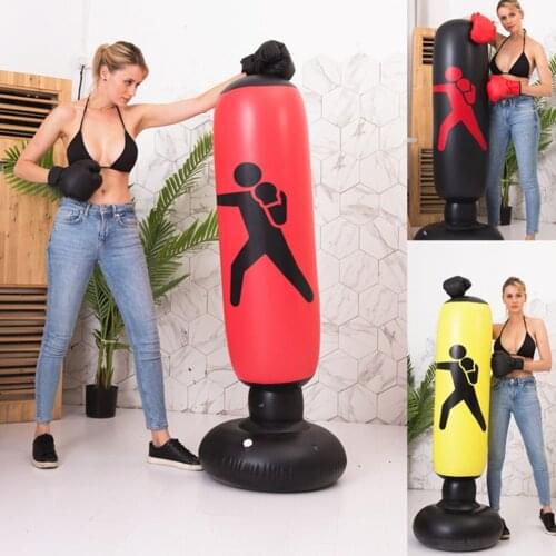 Inflatable Boxing Bag Training Pressure Relief Exercise Water Base Punching Standing Sandbag Fitness Body Building Equipment