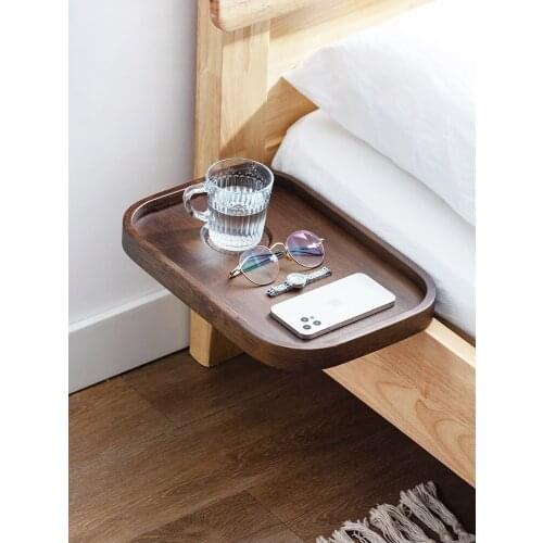 Solid wood bedroom shelf of the head of a bed Don't need to punch tray projector bathroom tub tray bath tray bamboo tray