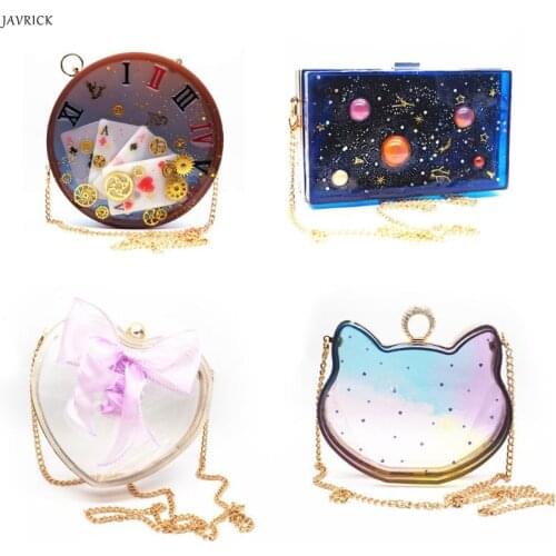 Clear Silicone Round DIY Dynamic Liquid Quicksand Bag Mold UV Resin Mold Craft