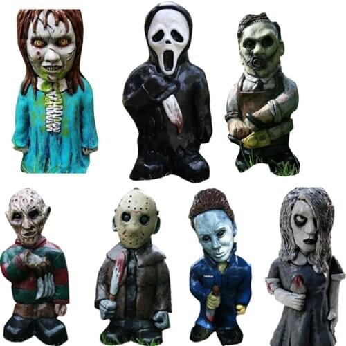 Halloween Horror Movie Garden Statue Garden Zombie Gnomes Undead Ornament Outdoor Patio Yard Lawn Party Figurine Decoration
