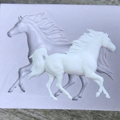 Horse Design Silicone Mold For Fondant Chocolate Epoxy Sugarcraft Mould Pastry Cupcake Decorating Kitchen Accessories