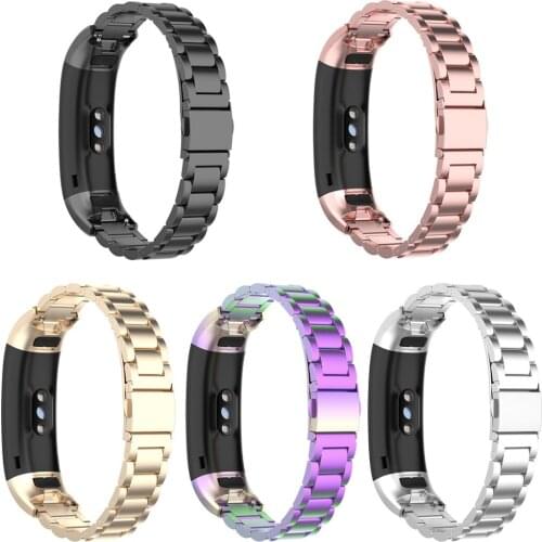 Fashion Replacement Wristband With Snap Button Tool Classics Stainless Steel Strap For Huawei Band 4 Pro Band 3 Pro Band 3 Watch