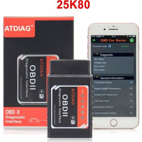 ATDIAG PIC18F25K80 Super Mini ELM327 V1.5 Bluetooth/Wifi OBD2 OBDII Code Reader ELM 327 Bluetooth ELM327 WI-FI Android/IOS