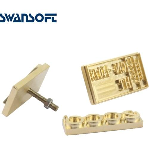 SWANSOFT DIY 20MM Thickness Customized Brand Stamping Logo Design Embossing Stamp Hot Staming Leather Stamp Mold For Shoe