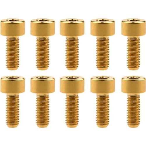 10 Pcs Titanium M4 x 10 12mm Allen Key Stigma Bolts DIN912 Bike Bicycle Screws Fasteners