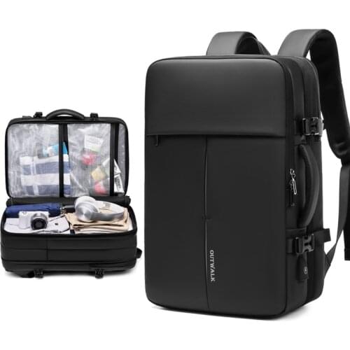 OUTWALK Luxury Business Backpack Large Capacity Men Waterproof Travel Back Pack 17.3 Inch Laptop Bag USB Charging Anti-theft Bag