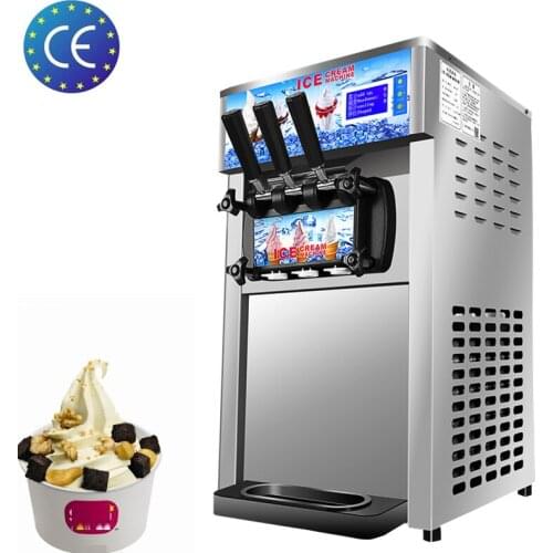 High efficiency Ice Cream Making Machine Portable Soft Ice Cream Machine Three Nozzle mixed flavor Ice Cream Machine