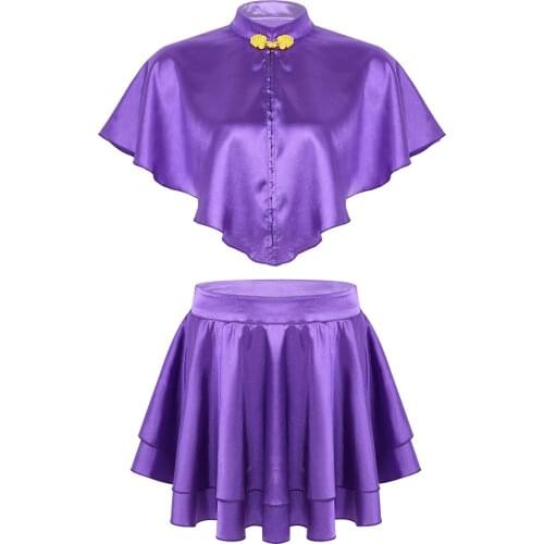 Adults Circus Ringmaster Costumes Cape with Skirt Wristbands Set Woman Halloween Showman Cosplay Carnival Party Stage Costumes