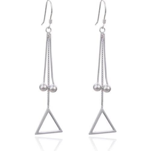 YJ00751 New Fashion Accessories Retro Womens Long Eardrop Jewelry Ladies S925 Pure Silver Dangle Earrings