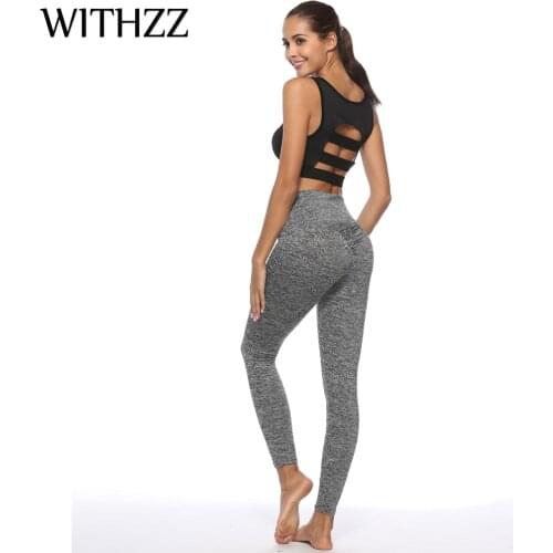 WITHZZ Womans Pants Behind Sexy Leggings Women Leggins Elbows For Fitness Legins Push Up Workout Jeggings Tayt Sportleggings