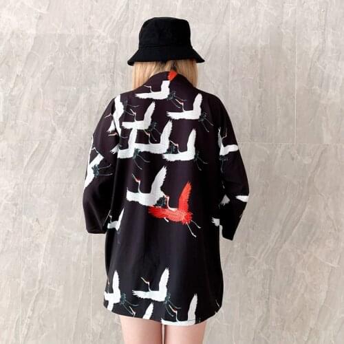 Womens Tops And Blouses 2021 Harajuku Women Soft Girl Aesthetic Clothes Kawaii Japanese Streetwear Kimono Cardigan Female Blouse