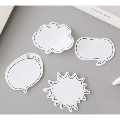 1pc Japanese Style Dialog Box Self-Adhesive N Times Sticky Notes Bookmark Office School Supplies Notebooks Writing Memo Pads
