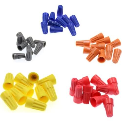 10 PCS Electrical Wire Connection Screw Twist Connector Cap w/ Spring Insert Assortment Kit