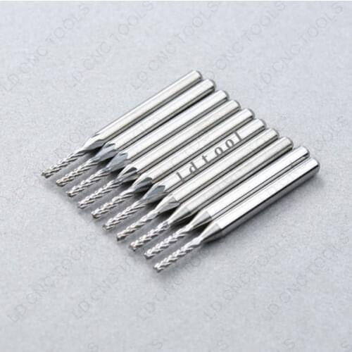10pcs Carbide PCB CNC Engraving Bits End Milling Cutter 1.2mm Diameter ST3.1.207