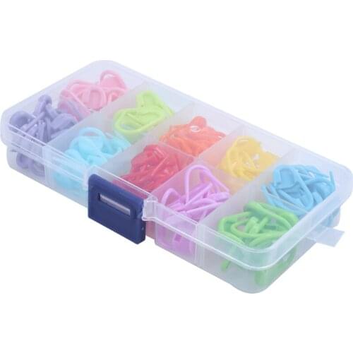 120 Pieces Knitting Crochet Locking Stitch Markers Stitch Needle Clip, 10 Colors