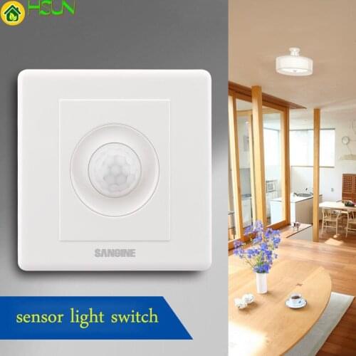 2018 New Arrivals 220v 86 wall smart home led Infrared control energy-saving delay Lights Lamps motion sensor light switch