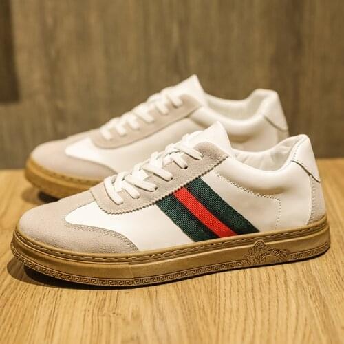 2021 Casual Leather Shoes Trend Mens Shoes Wild Mens Flats Shoes Non-slip Board Shoe Male Footwear Brand designer shoes