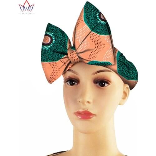 2021 African Multi-Color Headtie African Print Handmade Fashion African Bow Shape Headwrap Hair Accessories WYA013