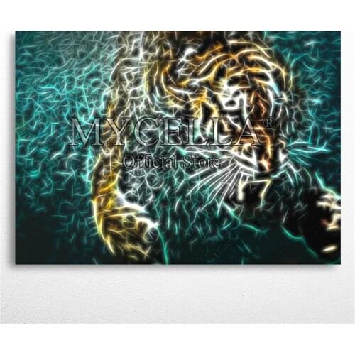 5D DIY Diamond Embroidery Animals Tiger under Water Diamond Painting Cross Stitch Full Diamond Mosaic Cartoon Home Decor Craft