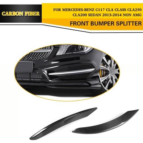 Car Styling Carbon Fiber Auto Front Bumper Fog Vent Trim For Benz C117 CLA250 CLA45 Sedan 4-Door 2013 2014