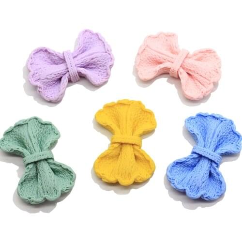 25x17MM Mixed Color Resin Bowknot Cabochon Flatback Decoration Crafts Embellishments For Scrapbooking Diy Accessories