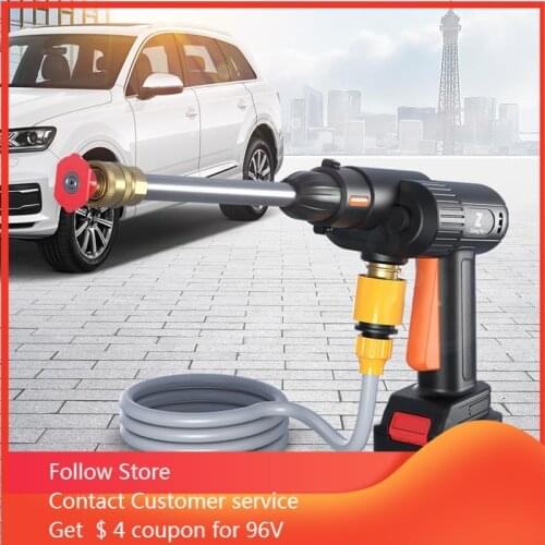 96V 30000mAh 45BAR Wireless Car Washer High Pressure Car Wash Water Gun Portable High Pressure Washer Foam for Makita Battery