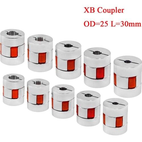 D25L30 Coupler D25 L30 three Jaw Aluminium Plum Flexible Shaft Coupling Motor Connector Flexible Coupler 5/6/6.35/8/10mm