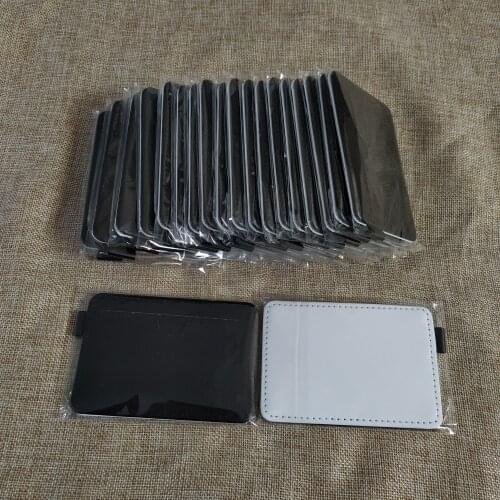 FREE SHIPPING 50pcs/lot Blank Sublimation Leather Bus Card Bag Holder for Club Card Hot transfer Printing Blank consumables