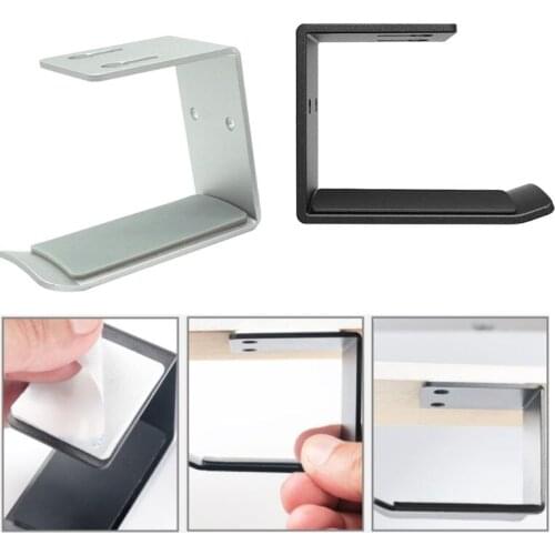 Aluminum Alloy Headphone Hanger Holder Wall Mount Headset Stand Earphone Rack LX9B
