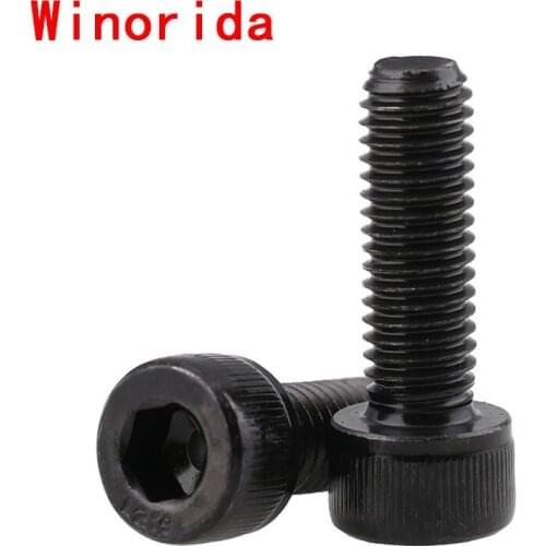 DIN912 12.9-grade Alloy Steel Cup Head Hexagonal Screw Black Round Head Hexagonal Postbolt M10-M18 1PCS