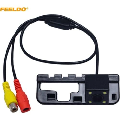 FEELDO 1Set Special Car Rearview Camera With LED Light for 2010 Honda Civic with guide Line Backup Camera #FD-2050