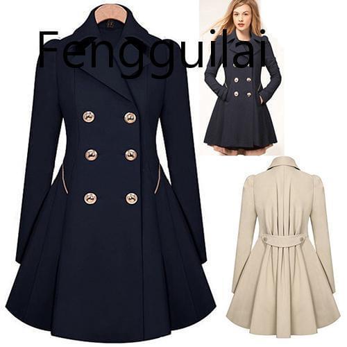 Fengguilai Women's Beige Raincoats