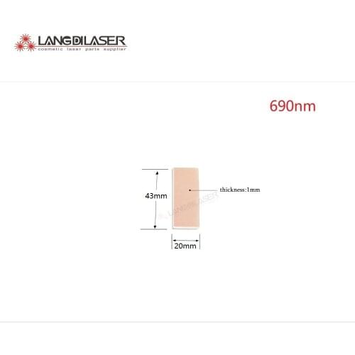 690~1200nm IPL laser optic filter for permanent hair removal, with spot size : 43*20*1mm