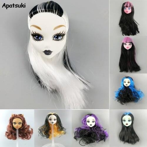 1pcs Make Up Doll Head for Monster High Dolls Make-up Heads for Monster Soft Plastic DIY Toy Dollhouse Accessories 1/6 BJD Dolls