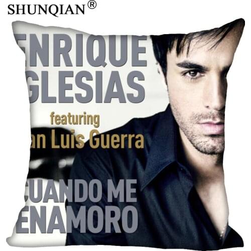 Enrique Iglesias Pillowcase Square Zippered Home Decorative Pillow Cover Wedding Custom Gift For Two Sides Printed