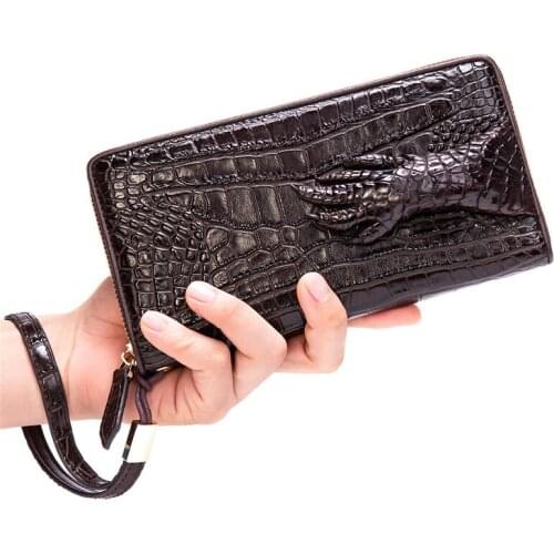 Men Wallets With Coin Pocket Long Zipper Coin Purse For Men Clutch Business Male Wallet Alligator Vintage Large Wallet Purse