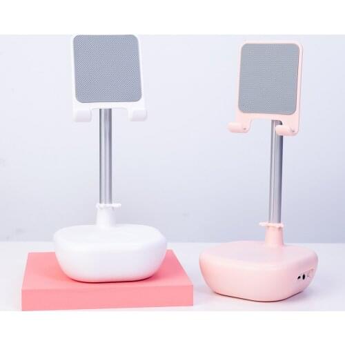 Bluetooth Speaker Tabletop Cell Phone Holder Scalable Aluminium Alloy Tablet Bracket Music Player Multifunction Stand Speaker