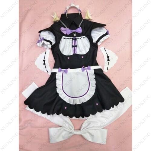 Nekopara Coconut Cosplay Purple Maid Costume