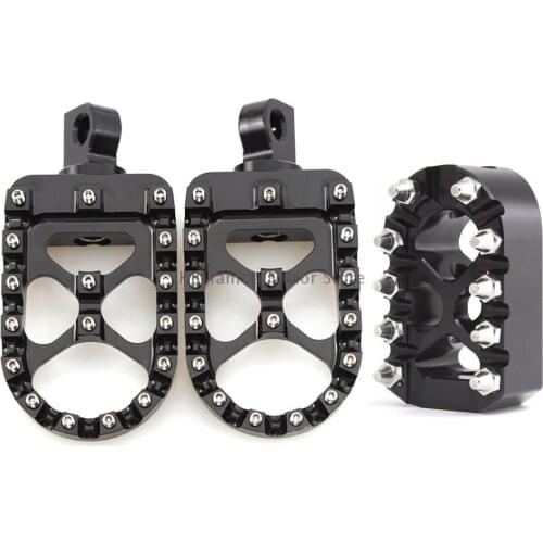 Anti-Skid MX Style Wide Fat Foot Pegs Gear Shift Brake Foot Peg Pedals Toe Pegs For Harley Touring Softail Chopper Bobber