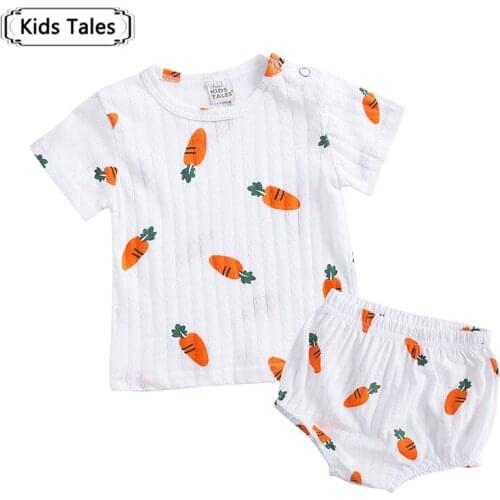 Newborn Baby Girls Clothes Short Sleeve + Short Pants 2PCS Set Cute Clothing Sets Summer Sunsuit SY320