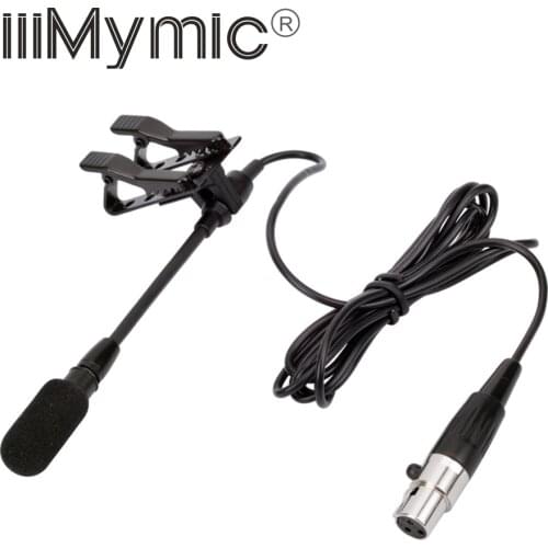 3Pin XLR TA3F Plug lavalier Microphone for AKG Samson Bodypack double clip super Uni-directional adjust the angle lapel mic