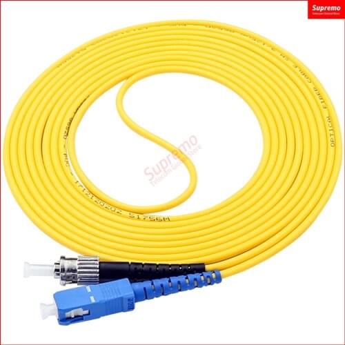 SC/ UPC-ST /UPC Fiber Optic Patch Cord Simplex Single Mode Cord Diameter 3mm Length 1M 2M 3M or Accept Customization