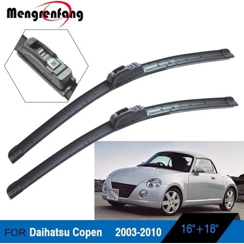 For Daihatsu Copen Car Front Windscreen Wiper Blades Soft Rubber Wiper J Hook Arms 2003 2004 2005 2006 2007 2008 2009 2010