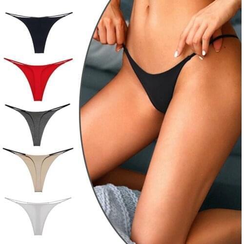 Discount!Lace-up Sexy Lingerie Thong Women Low-waist Underwear Double-layer Bikini Panties Underwear Beachwear For Party Wedding